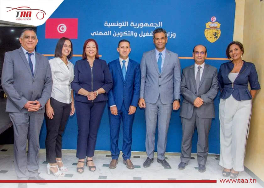 Une délégation de la Tunisian Automotive Association “TAA” a été reçue le 26 août 2022 par le Ministre de la Formation Professionnelle et de l’Emploi, M. Nasreddine Nsibi