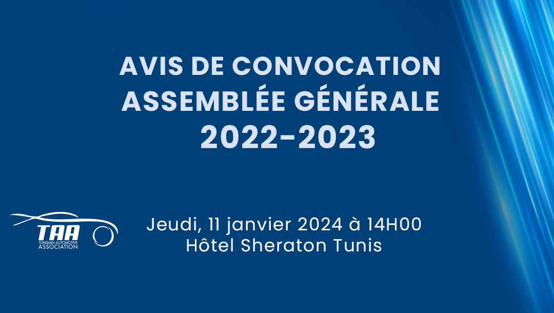AVIS DE CONVOCATION A L’ASSEMBLÉE GÉNÉRALE 2022-2023